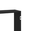 vidaXL Wall Shelf Black Oak 159x18x66 cm Engineered Wood