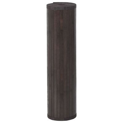 vidaXL Rug Rectangular Dark Brown70x1000 cm Bamboo