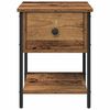 vidaXL Bedside Table 2 pcs Old Wood 34 x 35.5 x 45 cm Engineered Wood