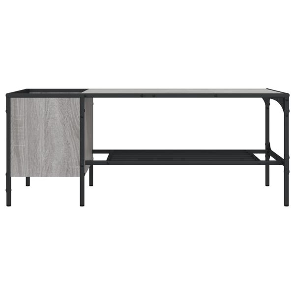vidaXL Coffee Table with Rack Grey Sonoma 100x51x40 cm Engineered Wood