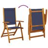 vidaXL Folding Garden Chairs 2 pcs Solid Wood Acacia and Textilene