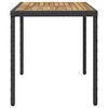 vidaXL Garden Table Black and Brown 123x60x74 cm Solid Acacia Wood