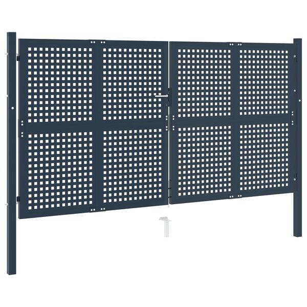 vidaXL Fence Gate Anthracite 306x225 cm Steel