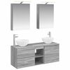 vidaXL Bathroom Furniture Set 5 pcs Grey Sonoma