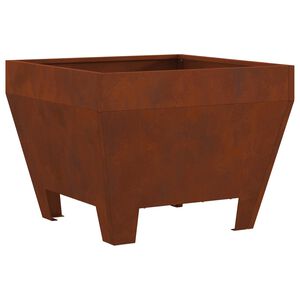 vidaXL Fire Pit Brown 50 x 50 x 38 cm Weathering Steel