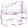vidaXL Loft Bed with Ladder and Roof without Mattress 80x200 cm