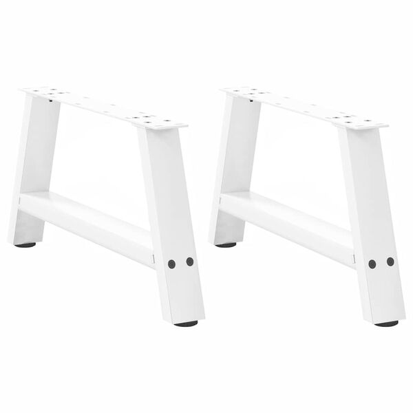 vidaXL Coffee Table Legs A-Shaped 2 pcs White&nbsp;70x(30-31) cm Steel