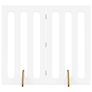 vidaXL Folding Pet Fence 2 pcs White 100.5 x 38 x 90 cm