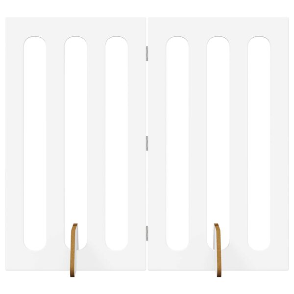 vidaXL Folding Pet Fence 2 pcs White 100.5 x 38 x 90 cm