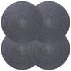 vidaXL Jute Placemets 4 pcs Dark grey 100% Tossa Jute