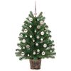 vidaXL Artificial Christmas Tree with 150 LEDs Green 95 cm PE and PVC