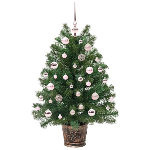 vidaXL Artificial Christmas Tree with 150 LEDs Green 95 cm PE and PVC