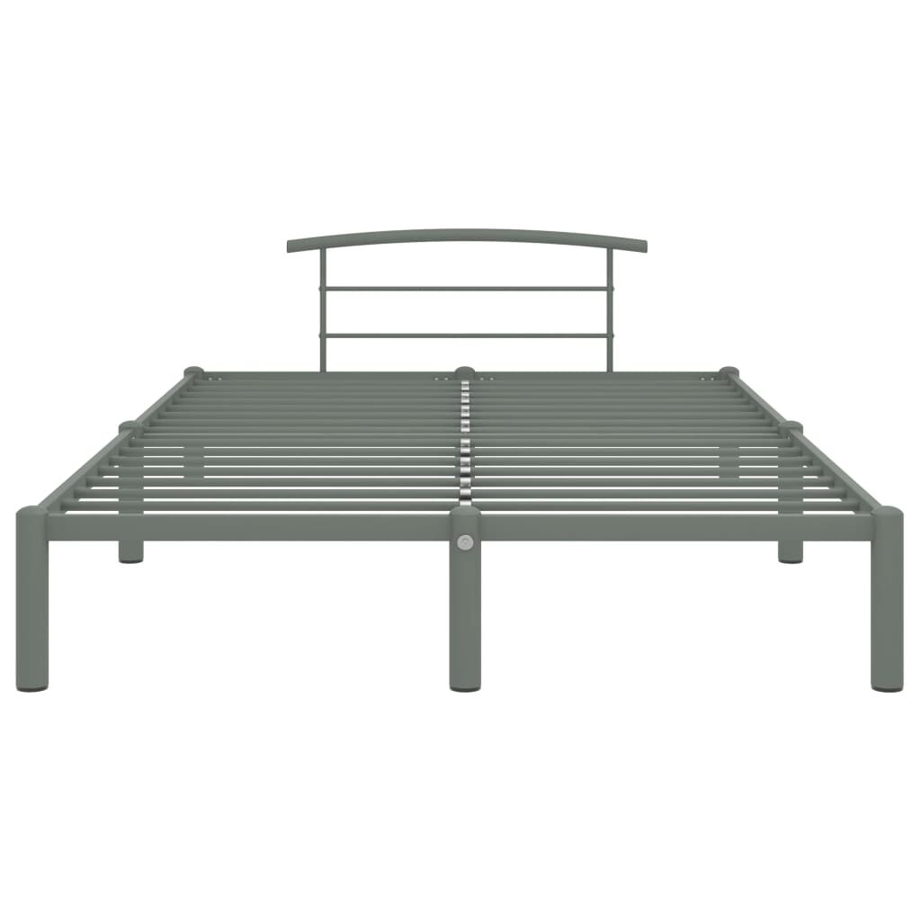 vidaXL Bed Frame without Mattress Grey Metal 120x200 cm