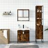 vidaXL 3 Piece Bathroom Furniture Set Smoked Oak Engineered Wood