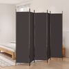 vidaXL 5-Panel Room Divider Brown 250x200 cm Fabric