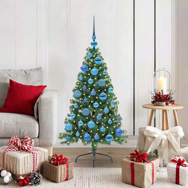 vidaXL Artificial Pre-lit Christmas Tree Green 120 cm PVC