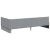 vidaXL Corner Bed Frame Light Grey 90 cm x 200 cm Velvet