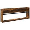 vidaXL Magazine Rack Smoked Oak 80 x 12 x 30 cm Engineered Wood