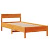 vidaXL Bed Frame without Mattress Wax Brown 90x190 cm Single Solid Wood Pine
