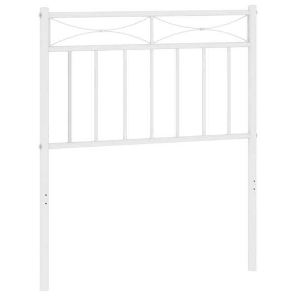 vidaXL Metal Replace Headboard White 75 cm