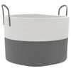 vidaXL Storage Basket Grey and White Ø51x33 cm Cotton