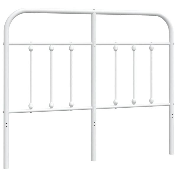 vidaXL Metal Replace Headboard White 120 cm