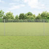 vidaXL Fence with Post Silver 1 x 50 m Steel