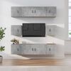 vidaXL 8 Piece TV Cabinet Set Concrete Grey Engineered Wood