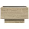 vidaXL Coffee Table with LED Sonoma Oak 50x50x30 cm Engineered Wood