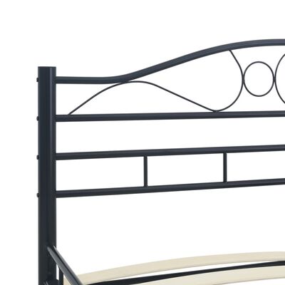 vidaXL Bed Frame Black Steel 120x200 cm