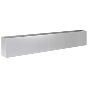 vidaXL Garden Planter Silver 360 x 40 x 60 cm Galvanised Steel