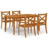 vidaXL 5 Piece Garden Dining Set Solid Wood Acacia