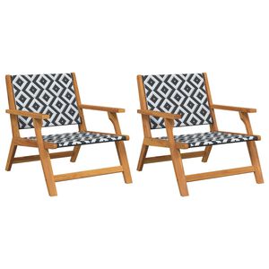 vidaXL Garden Furniture 2 pcs Black and White 67 x 78 x 73 cm