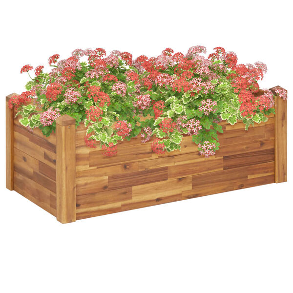 vidaXL Garden Raised Bed 110x60x44 cm Solid Acacia Wood