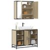 vidaXL 2 Piece Bathroom Furniture Set Sonoma Oak Engineered Wood