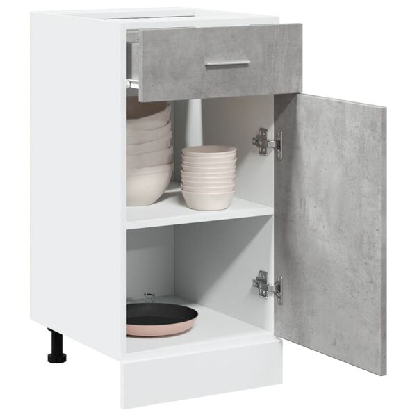 vidaXL Drawer Bottom Cabinet Lyon Concrete Grey 40x46x81.5 cm Engineered Wood