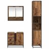 vidaXL Bathroom Furniture Set with Door 3 pcs Old Wood Engineered Wood