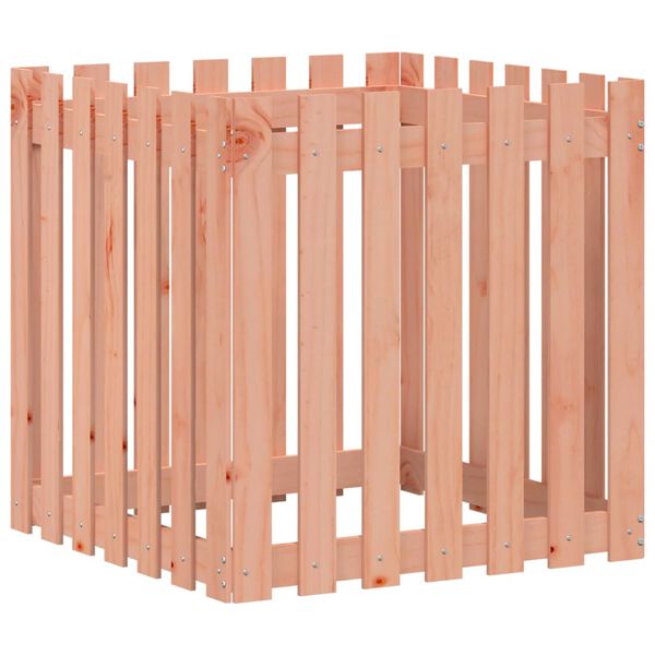 vidaXL Garden Planter with Fence Design 70x70x70 cm Solid Wood Douglas