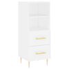 vidaXL Highboard White 34.5x34x180 cm Engineered Wood