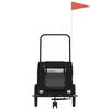 vidaXL Pet Bike Trailer Black Oxford Fabric and Iron
