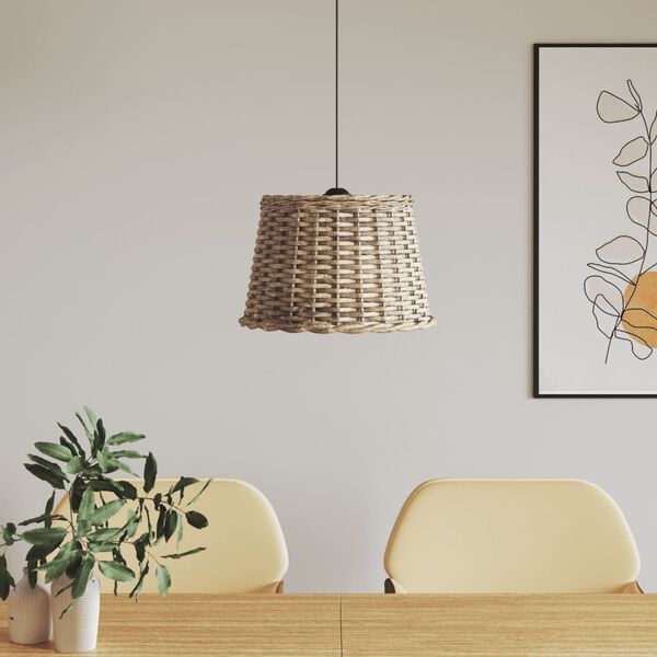 vidaXL Ceiling Lamp Shade Brown &Oslash;40x26 cm Wicker
