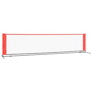vidaXL Tennis Net Black and Red 400x100x87 cm Polyester