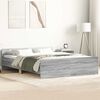 vidaXL Bed Frame without Mattress Grey Sonoma 150x200 cm King Size
