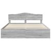 vidaXL Bed Frame Grey Sonoma 180 x 200 cm Solid Pine Wood