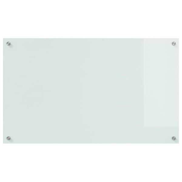 vidaXL Kitchen Backsplash 2 pcs White 100 x 60 cm Tempered Glass