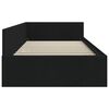 vidaXL Corner Bed Frame with Headboard Black 90 cm x 190 cm Velvet