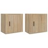 vidaXL Wall-mounted Bedside Cabinets 2 pcs Sonoma Oak 50x30x47 cm