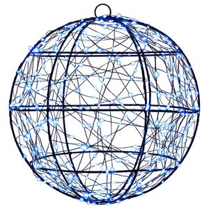 vidaXL Christmas Finial Light 300 LEDs Blue Diameter 30 x 32 cm