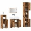 vidaXL 4 Piece Bathroom Furniture Set Old Wood Engineered Wood