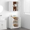 vidaXL Bathroom Furniture Set with Shelf 2 pcs White and Antique White